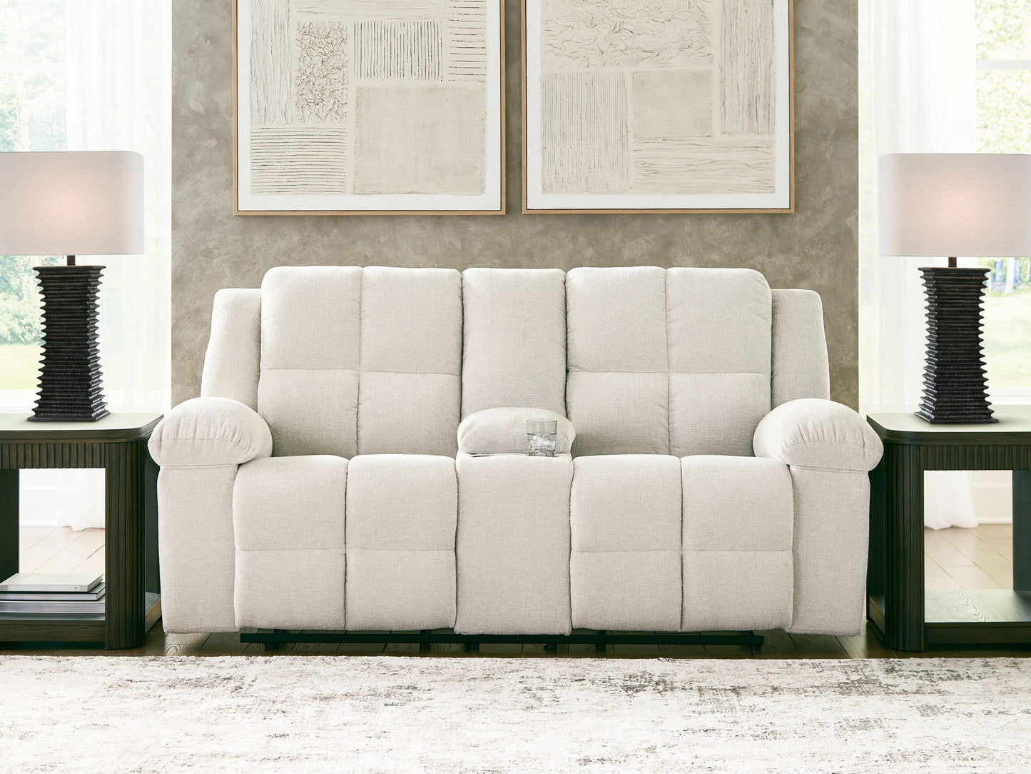 Orlen - Double Reclining Loveseat With Console - Winter