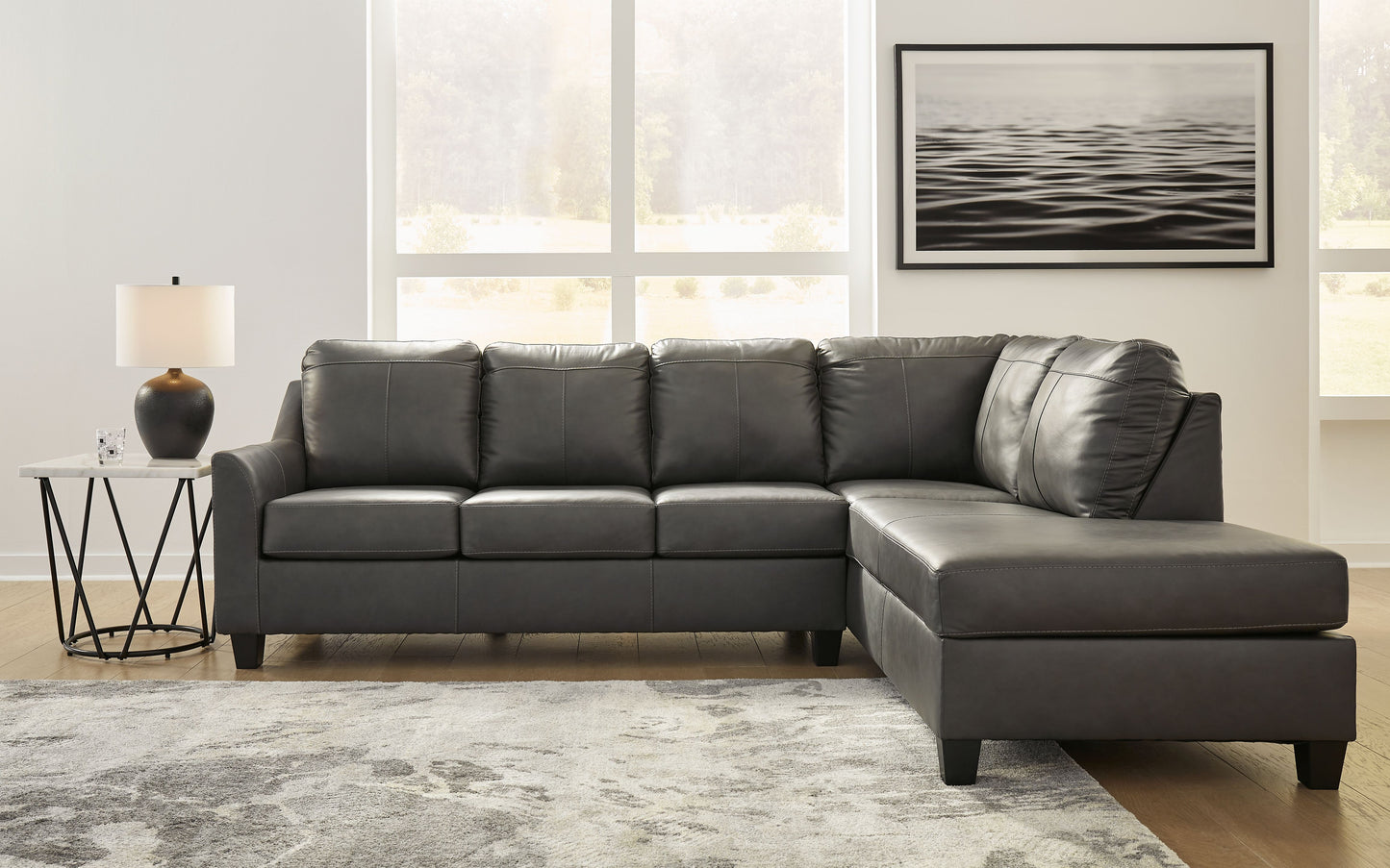 Valderno - 2-Piece Sectional With Raf Corner Chaise - Fog