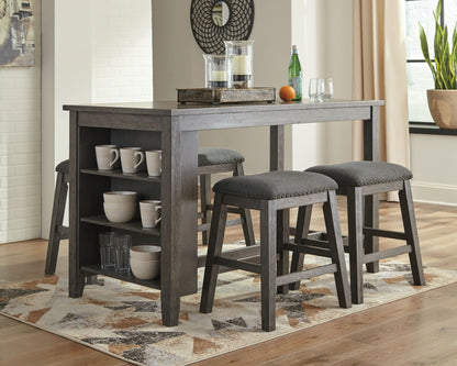 Caitbrook - Rectangular Dining Room Counter Table - Gray