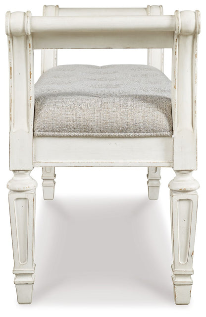 Realyn - Accent Bench - Antique White
