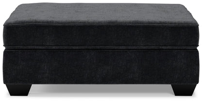 Lavernett - Oversized Accent Ottoman - Charcoal