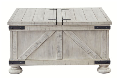 Carynhurst - Cocktail Table with Storage - Whitewash