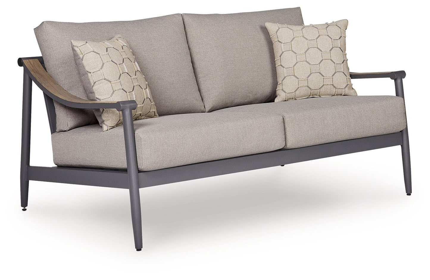 Ocean Beach - Loveseat With Cushion - Gray