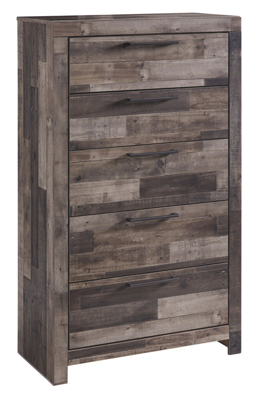 Derekson - Five Drawer Chest - Multi Gray