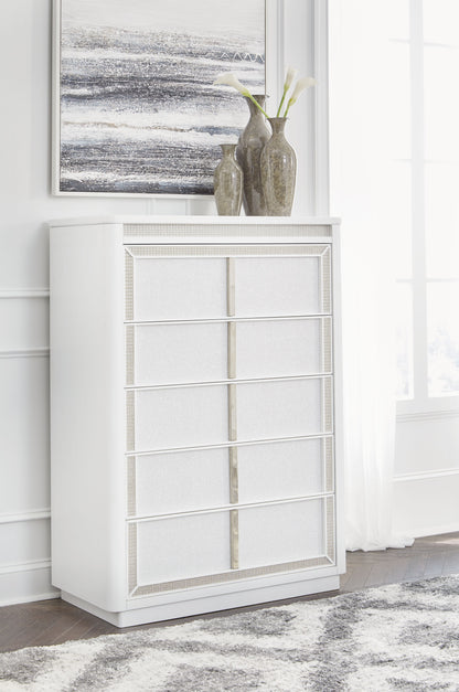 Chalanna - Five Drawer Chest - White