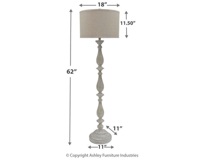 Bernadate - Poly Floor Lamp - Whitewash