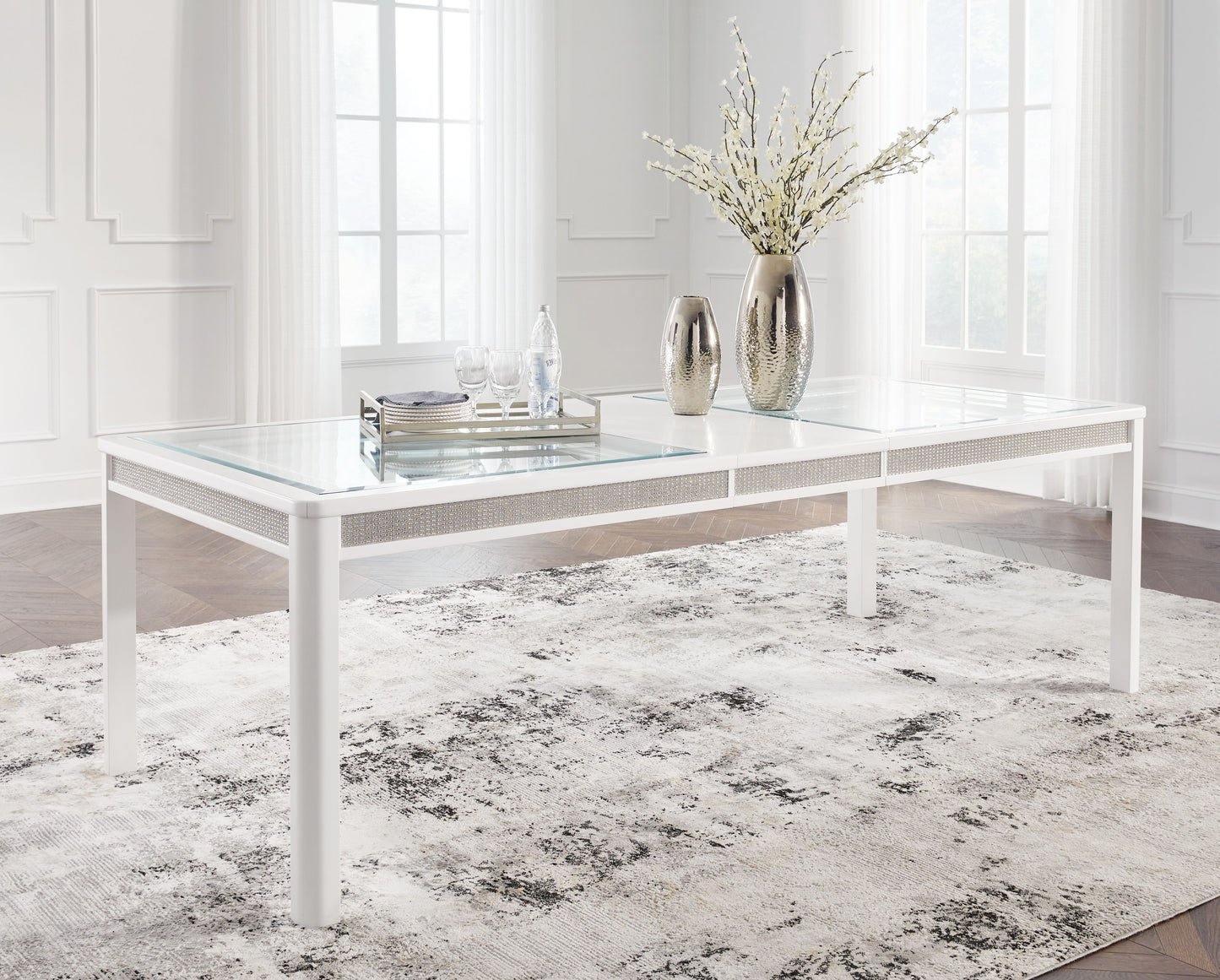 Chalanna - Rectangular Dining Room Extension Table - White