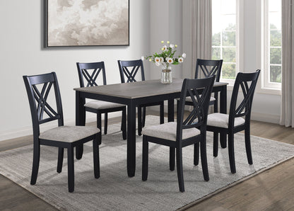 Eloise - 7 Piece Dinette Set - Charcoal / Gray