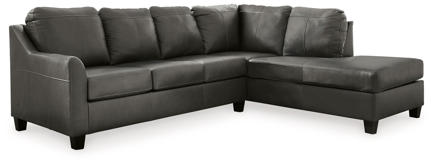 Valderno - 2-Piece Sectional With Raf Corner Chaise - Fog