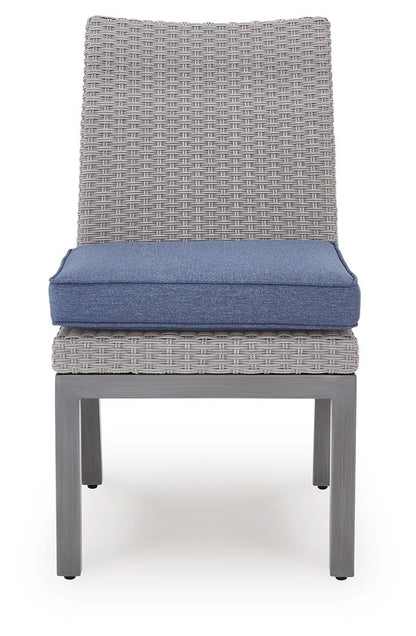 Half Moon Beach - Side Chair With Cushion (Set of 2) - Blue / Gray