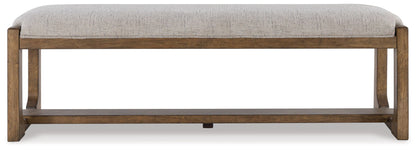 Cabalynn - Large Uph Dining Room Bench - Oatmeal / Light Brown