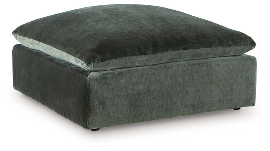 Carriage View - Oversized Accent Ottoman - Jade
