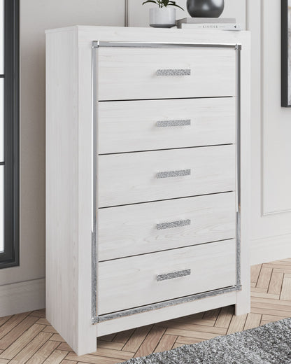 Altyra - Five Drawer Chest - White