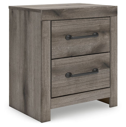 Graystorm - Two Drawer Night Stand - Brown Gray