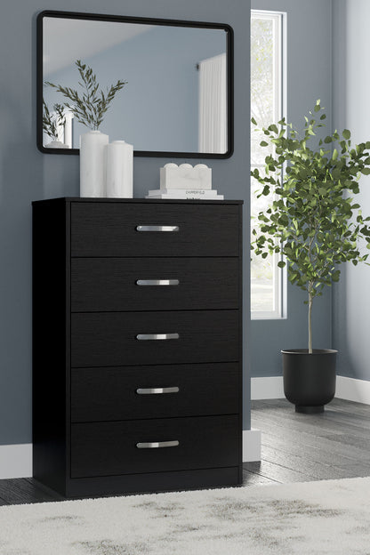 Finch - Five Drawer Chest - 46" Height - Black