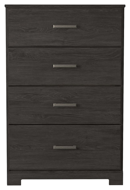 Belachime - Four Drawer Chest - Charcoal