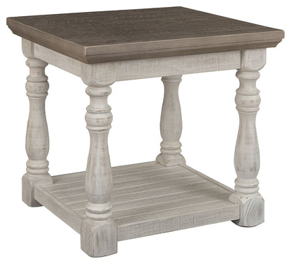 Havalance - Rectangular End Table - Gray / White