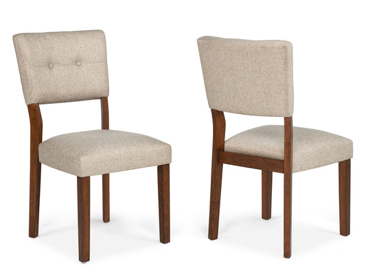 Gregory - Side Chair (Set of 2) - Beige / Brown