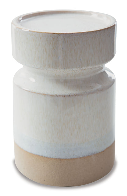 Hurston - Candle Holder Set (Set of 3) - Ivory / Brown