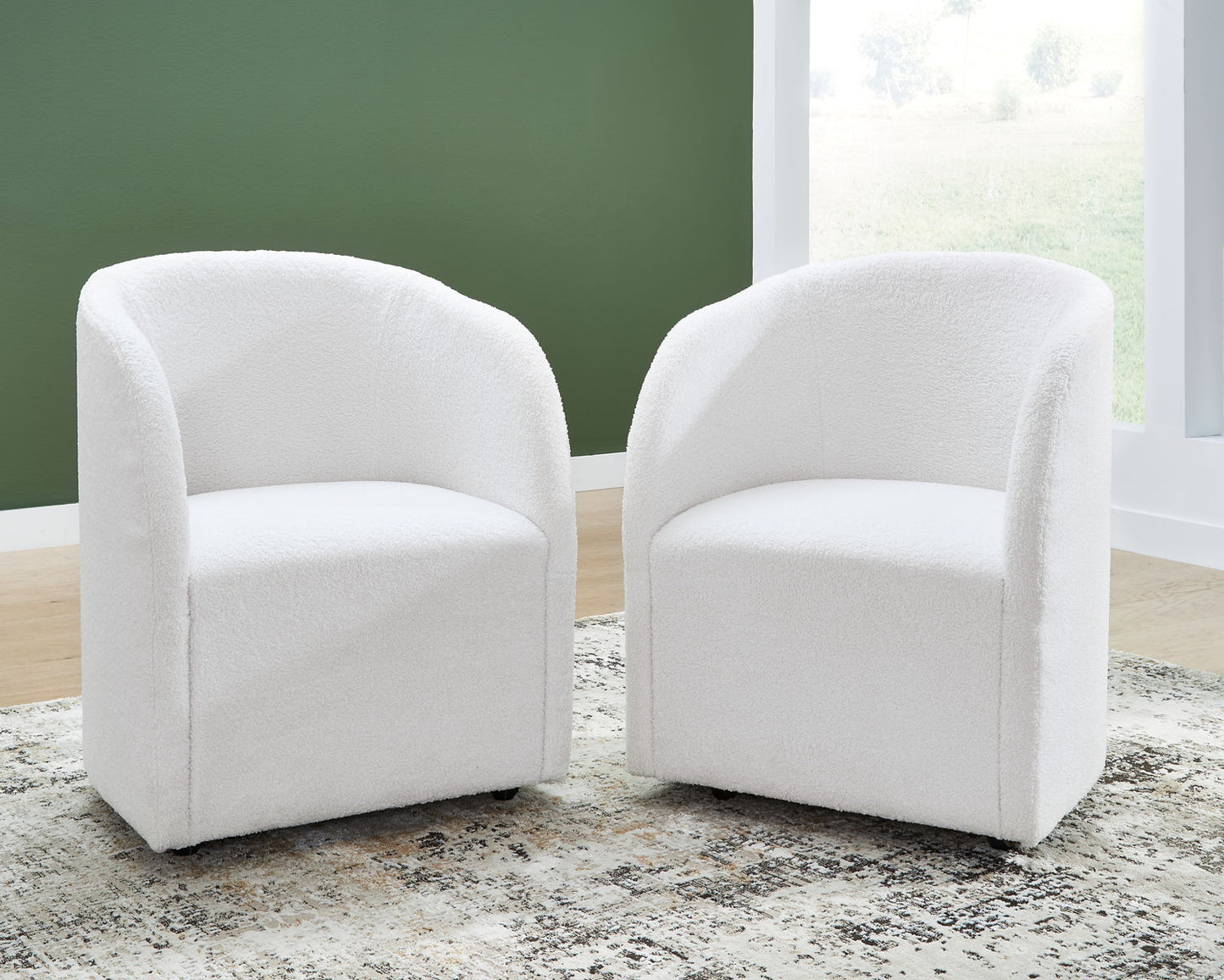 Rowanbeck - Dining Upholstered Arm Chair (Set of 2) - Ivory