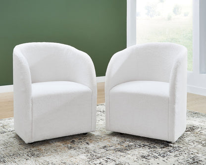 Rowanbeck - Dining Upholstered Arm Chair (Set of 2) - Ivory
