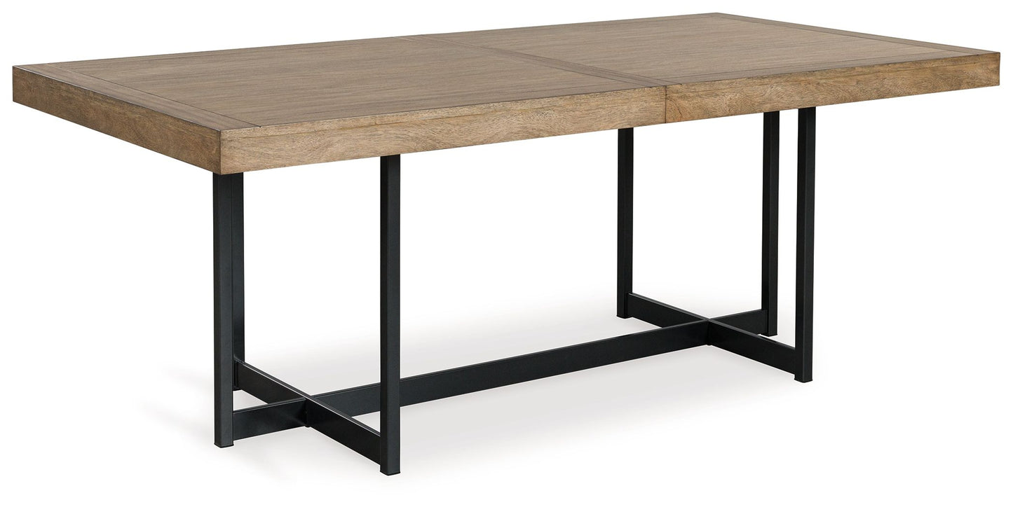 Tomtyn - Rectangular Dining Room Extension Table - Light Brown