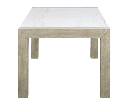 Hazel - Genuine Marble Dining Table - Wired White