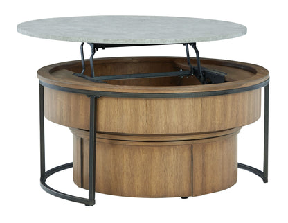 Fridley - Nesting Cocktail Tables (Set of 2) - Gray / Brown / Black