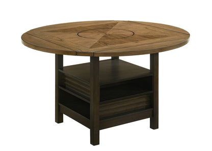 Oakly - Counter Height Table - Charcoal / Light Brown