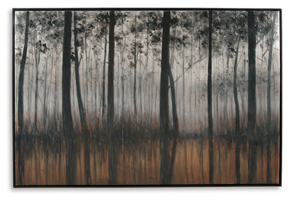 Philyra - Wall Art - Black / Orange / Silver