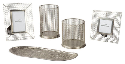 Dympna - Accessory Set (Set of 5) - Silver Finish