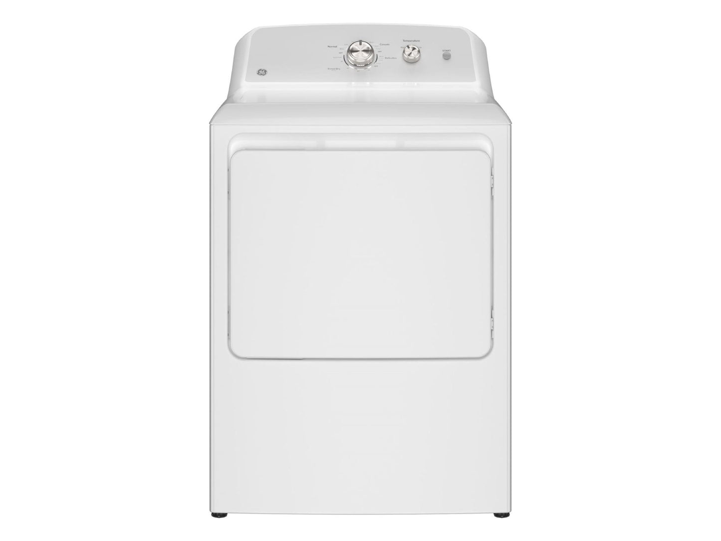 GE 7.2 Cubic Foot Front Load Electric Dryer, Reversible Dryer Door - White