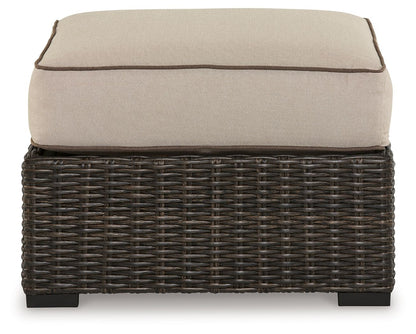 Coastline Bay - Ottoman With Cushion - Brown