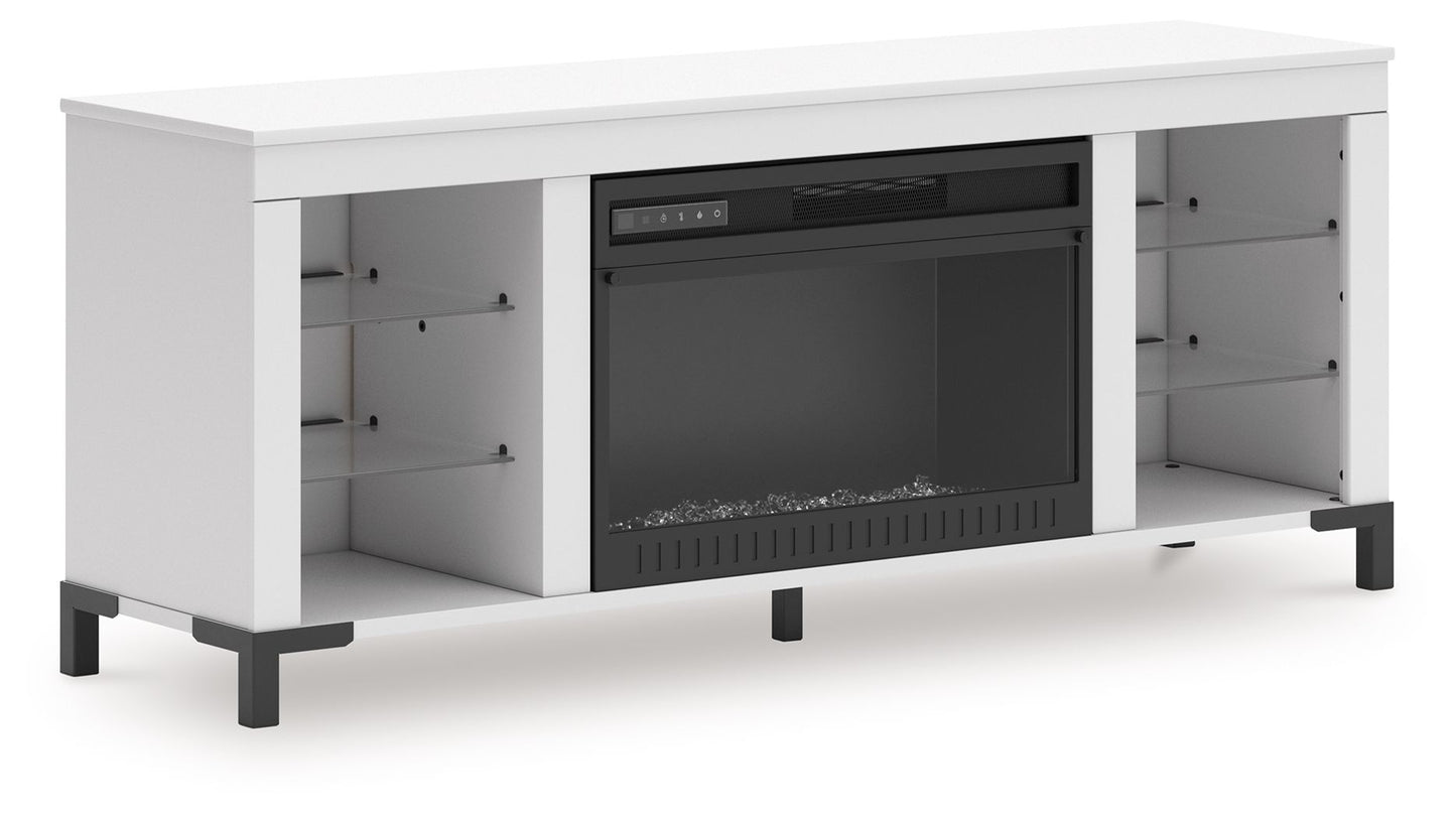 Brollevi - TV Stand With Fireplace - White