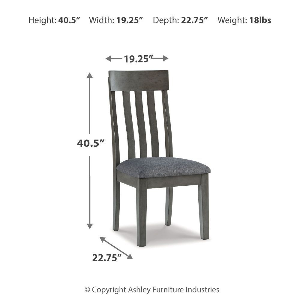 Hallanden - Dining UPH Side Chair (Set of 2) - Black / Gray
