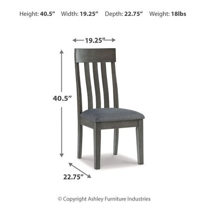 Hallanden - Dining UPH Side Chair (Set of 2) - Black / Gray