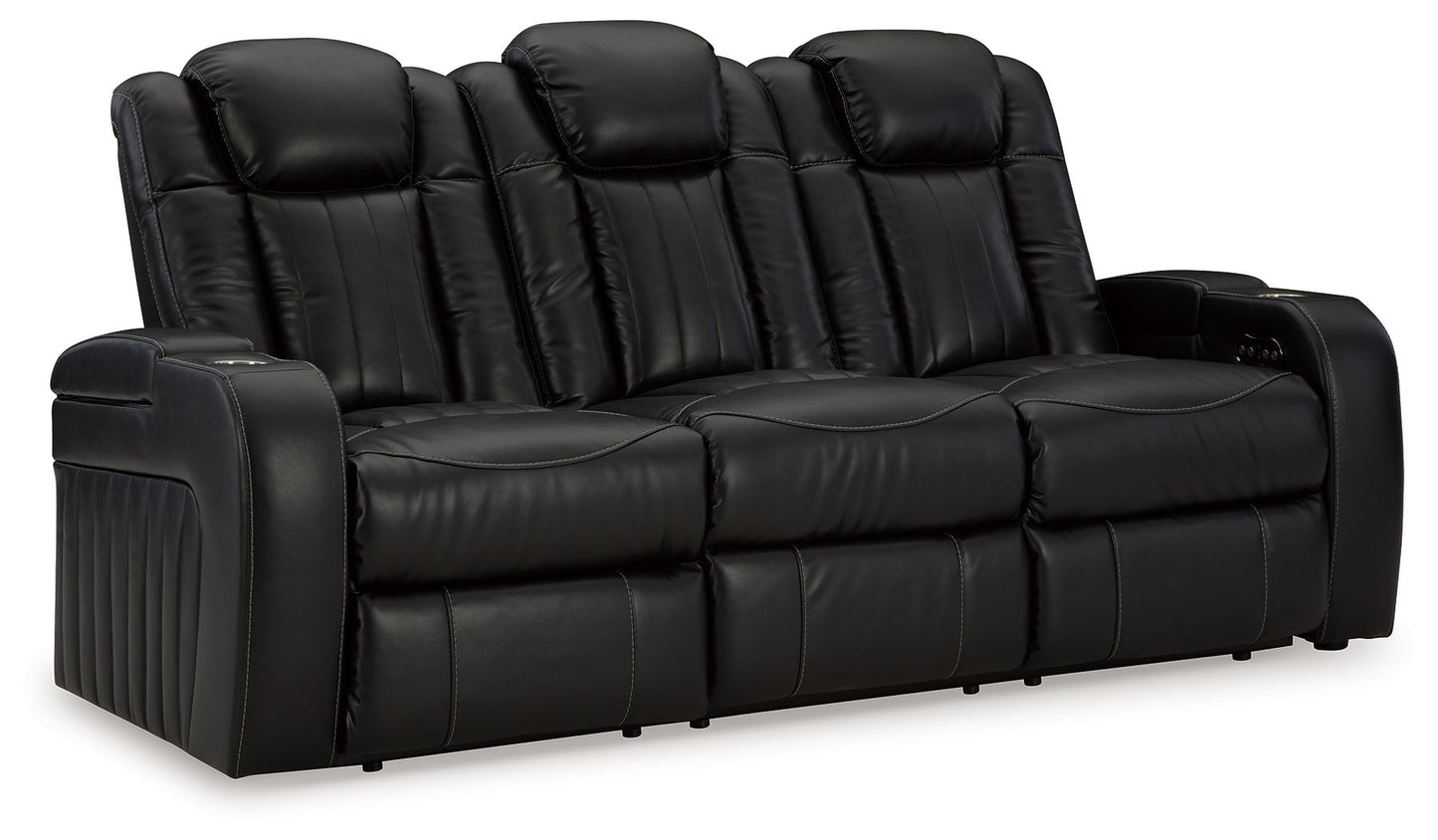 Caveman Den - Power Reclining Sofa With Adj Headrest - Midnight
