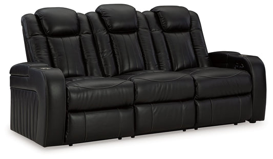 Caveman Den - Power Reclining Sofa With Adj Headrest - Midnight