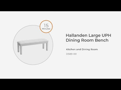 Hallanden - Large UPH Dining Room Bench - Black / Gray