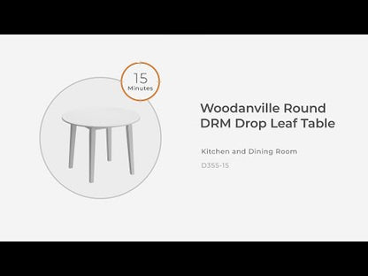 Woodanville - Round DRM Drop Leaf Table - Cream / Brown