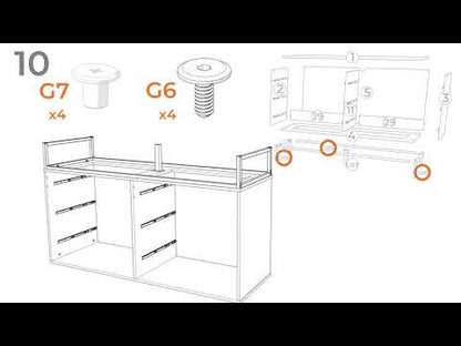 Neilsville - Six Drawer Dresser - Vinyl-Wrapped - Whitewash